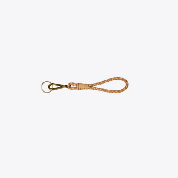 braided leather keychain sand regular
