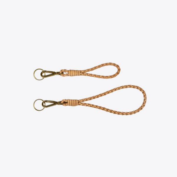 braided leather keychain sand size group