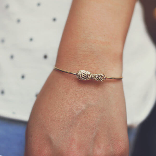 Ananas Armreif (Gold) – Bild 4