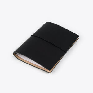 Leder Notizbuch (Schwarz)