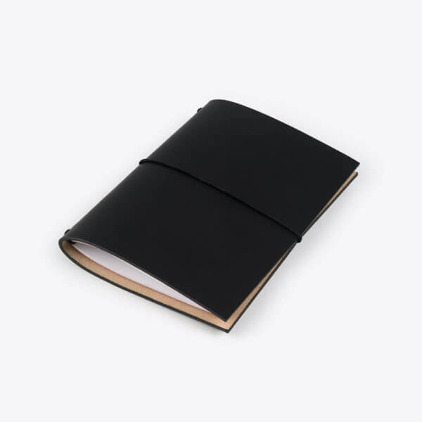 ROTHIRSCH leather notebook a5 black front angle 1