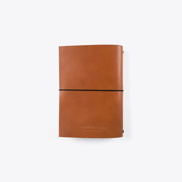 ROTHIRSCH leather notebook a5 brown back