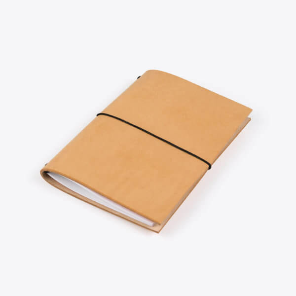 ROTHIRSCH leather notebook a5 natural front angle