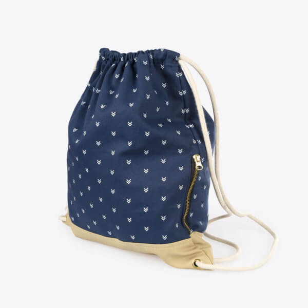Kordel Rucksack / Turnbeutel mit Pfeilen (Blau) – Bild 2