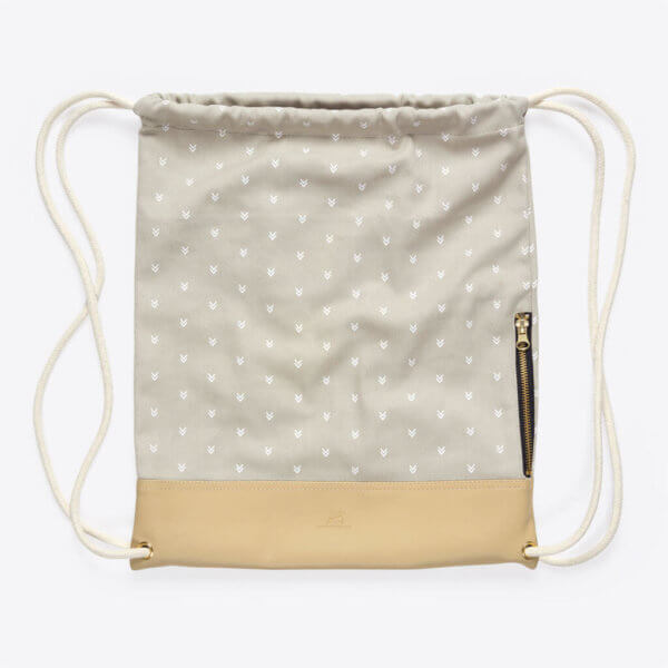 Kordel Rucksack / Turnbeutel mit Pfeilen (Olivgrün)