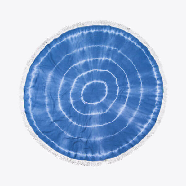 Rundes Strandtuch Batik (Blau) – Bild 2