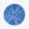 Rundes Strandtuch Batik (Blau)