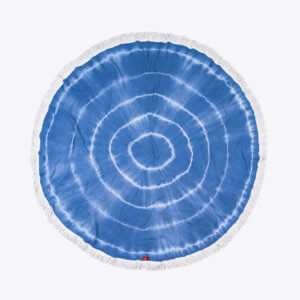 Rundes Strandtuch Batik (Blau)