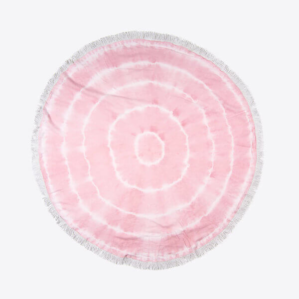 Rundes Strandtuch Batik (Pink) – Bild 2