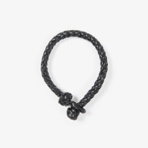 Geflochtenes Lederarmband (Schwarz)