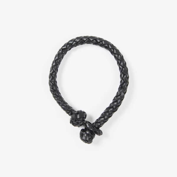 ROTHIRSCH braided leather bracelet black 01