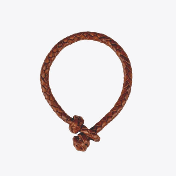 Geflochtenes Lederarmband (Braun)