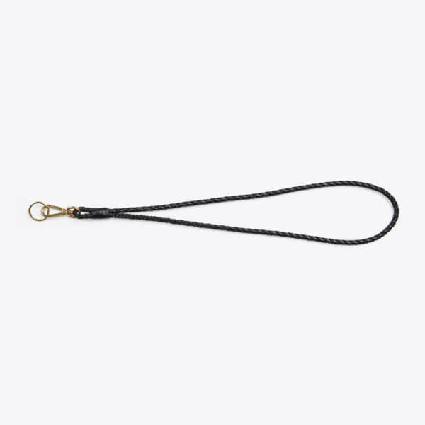 ROTHIRSCH braided leather lanyard black 1