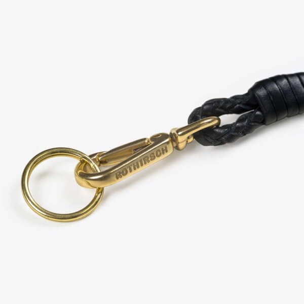 ROTHIRSCH braided leather lanyard black 3