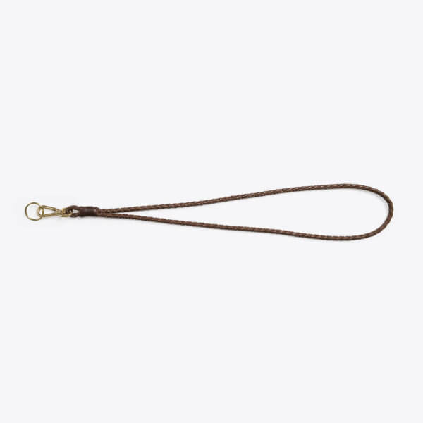 ROTHIRSCH braided leather lanyard brown 1