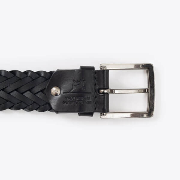 ROTHIRSCH braided leatherbelt black buckle back