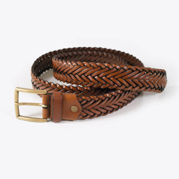 ROTHIRSCH braided leatherbelt brown