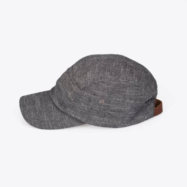 rothirsch chambray camper hat charcoal side