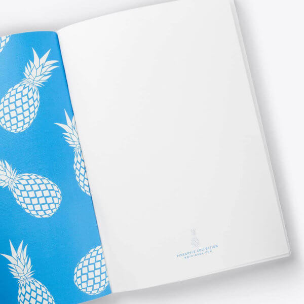 Ananas Notizbuch (Blau)