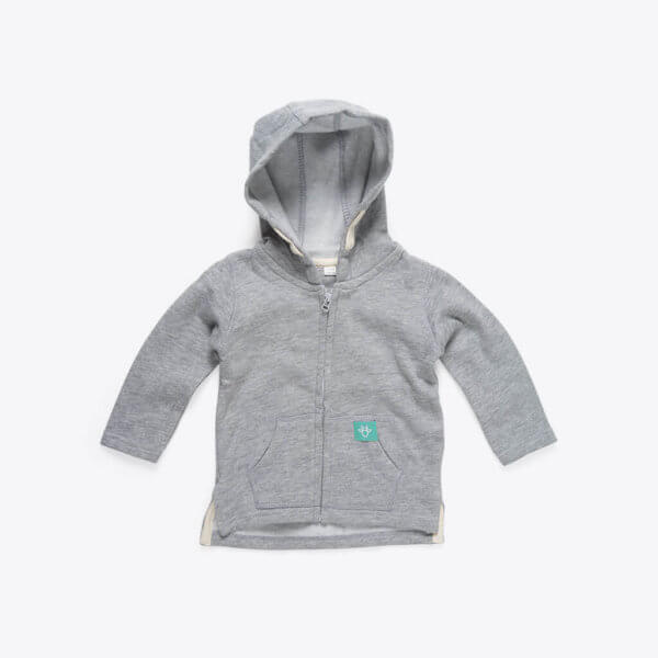 rothirsch kids baby hoodie grey