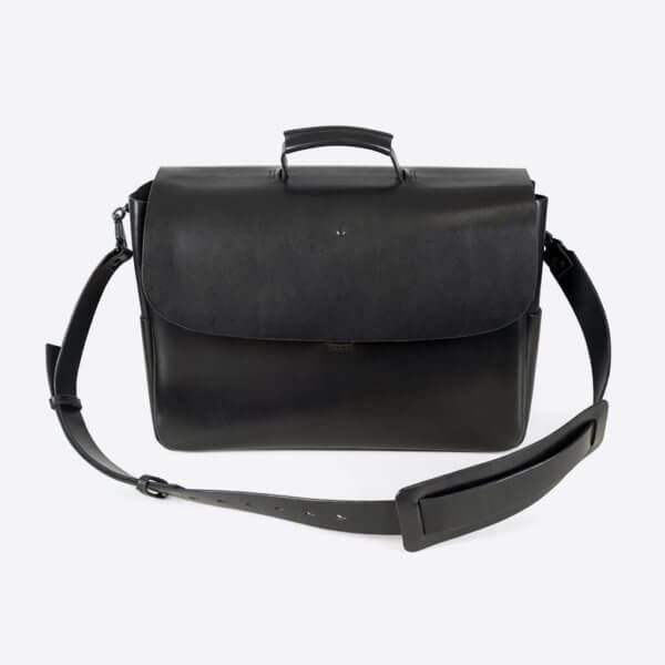 Aktentasche aus Leder (Schwarz)