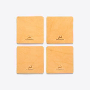 ROTHIRSCH leather coasters natural front