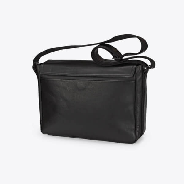 ROTHIRSCH leather messenger black back