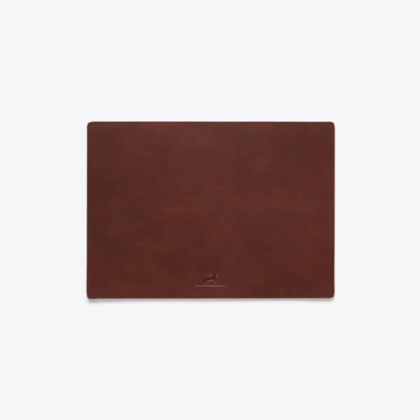 rothirsch leather mousepad brown front