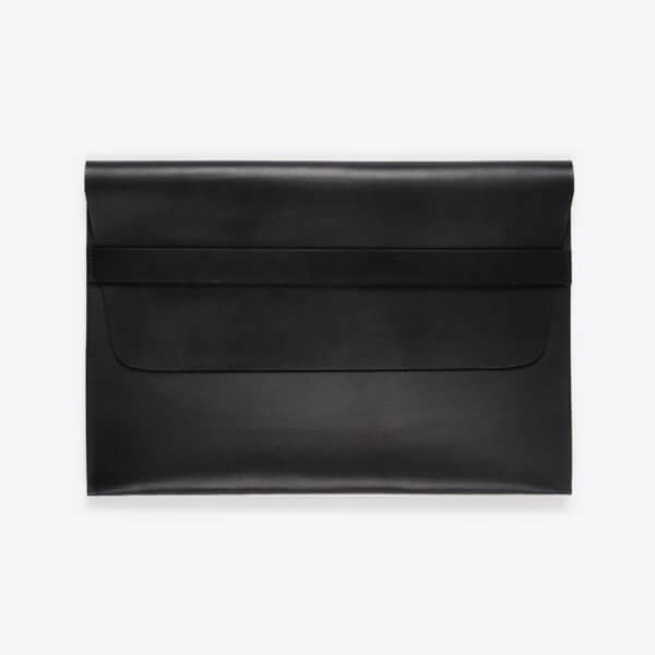 rothirsch macbook air leather envelope black front