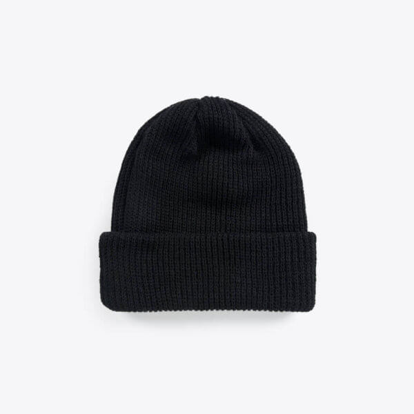 ROTHIRSCH merino wool beanie black flat