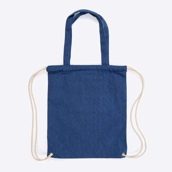 Hipster Bag aus rezyklierter Baumwolle (Blau) – Bild 3