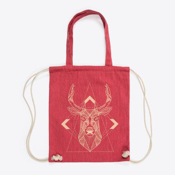 Hipster Bag aus rezyklierter Baumwolle in Rot