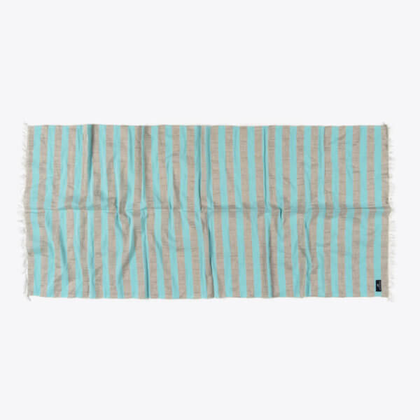 ROTHIRSCH striped cottonandlinen scarf mint flat