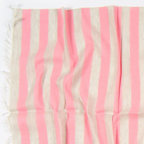 ROTHIRSCH striped cottonandlinen scarf pink detail
