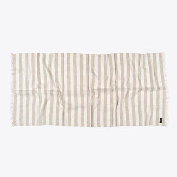 rothirsch striped cottonandlinen scarf white flat