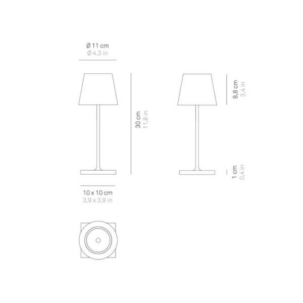 Tischleuchte Poldina Pro Mini (weiss) – Bild 8