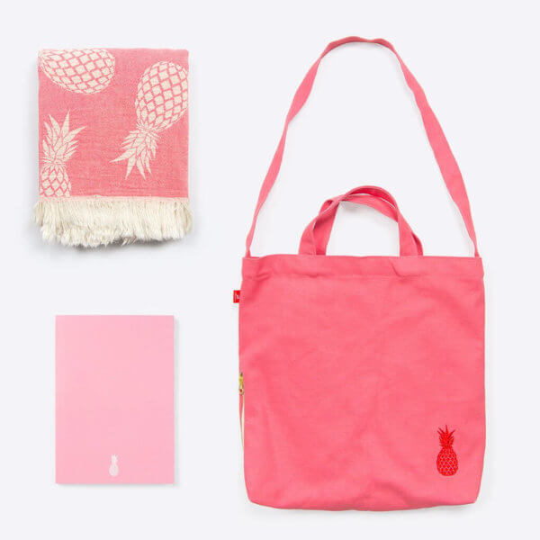 Ananas Ferien Set in Pink