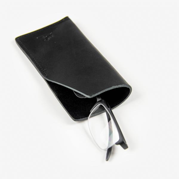 Lesebrillenetui aus Leder (Schwarz) – Bild 2
