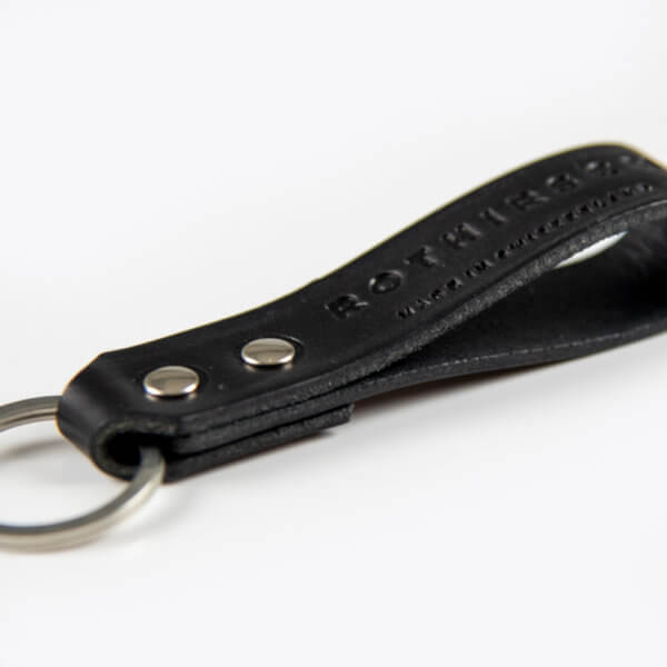 Schlüsselanhänger aus Leder (Schwarz) – Bild 3