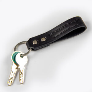 Schlüsselanhänger aus Leder (Schwarz)