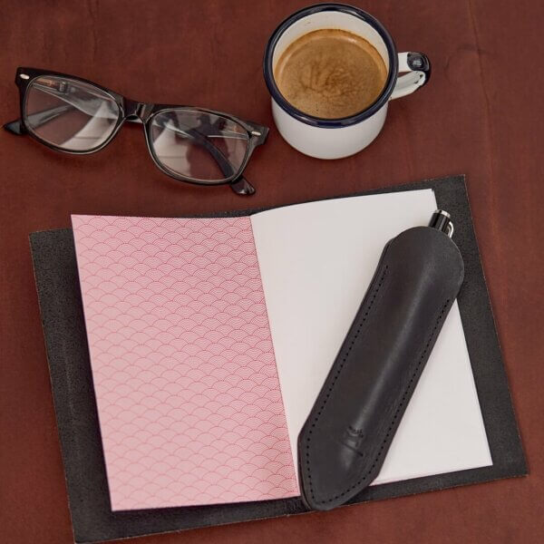 Leder Notizbuch (Schwarz) – Bild 6