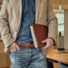 Dokumentenmappe aus Leder (Braun) – Bild 5